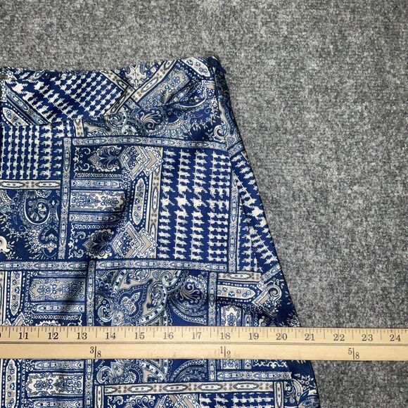 J. McLaughlin Skirt Womens Size 6 Blue Silky Maxi Aline Date Party Business - Picture 5 of 10